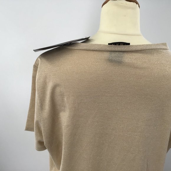 Iman Gold speckled Women's Blouse, XL, NWT - Picture 10 of 10